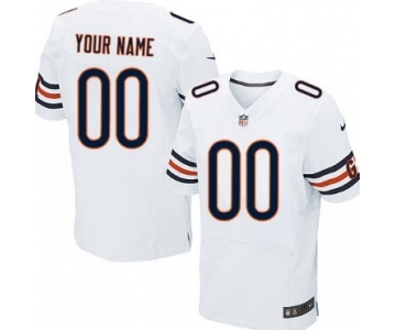 Men's Nike Chicago Bears Customized White Elite Jersey