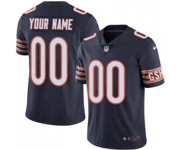 Men's Nike Chicago Bears Navy Customized Vapor Untouchable Player Limited Jersey
