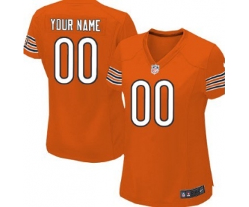 Women's Nike Chicago Bears Customized Orange Limited Jersey