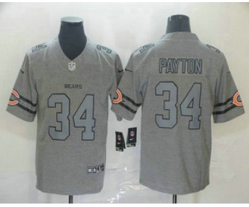 Men's Chicago Bears #34 Walter Payton 2019 Gray Gridiron Vapor Untouchable Stitched NFL Nike Limited Jersey