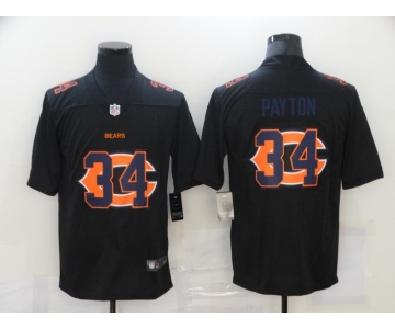 Men's Chicago Bears #34 Walter Payton Black 2020 Shadow Logo Vapor Untouchable Stitched NFL Nike Limited Jersey