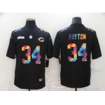 Men's Chicago Bears #34 Walter Payton Multi-Color Black 2020 NFL Crucial Catch Vapor Untouchable Nike Limited Jersey