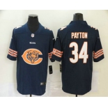 Men's Chicago Bears #34 Walter Payton Navy Blue 2020 Big Logo Vapor Untouchable Stitched NFL Nike Fashion Limited Jersey