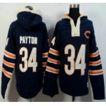 Men's Chicago Bears #34 Walter Payton Navy Blue Team Color 2015 NFL Hoody