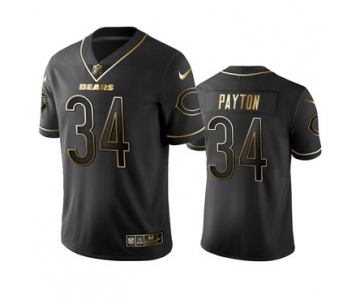 Nike Bears 34 Walter Payton Black Gold Vapor Untouchable Limited Jersey