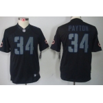 Nike Chicago Bears #34 Walter Payton Black Impact Limited Kids Jersey