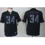 Nike Chicago Bears #34 Walter Payton Black Impact Limited Kids Jersey