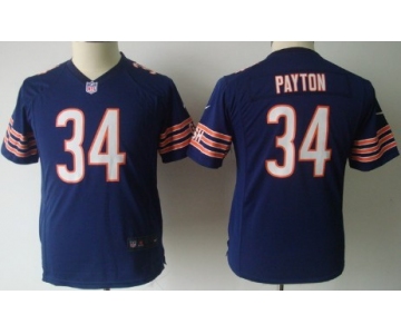 Nike Chicago Bears #34 Walter Payton Blue Game Kids Jersey