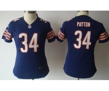 Nike Chicago Bears #34 Walter Payton Blue Game Womens Jersey