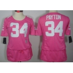 Nike Chicago Bears #34 Walter Payton Breast Cancer Awareness Pink Womens Jersey