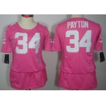 Nike Chicago Bears #34 Walter Payton Breast Cancer Awareness Pink Womens Jersey