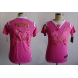 Nike Chicago Bears #34 Walter Payton Drilling Sequins Pink Womens Jersey