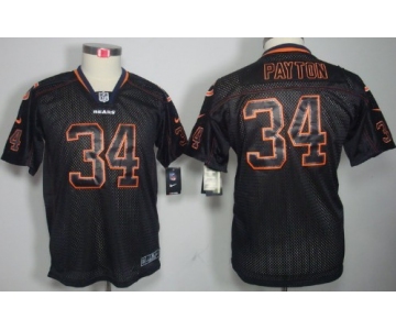 Nike Chicago Bears #34 Walter Payton Lights Out Black Kids Jersey