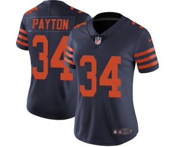 Nike Chicago Bears #34 Walter Payton Navy Blue Alternate Women's Stitched NFL Vapor Untouchable Limited Jersey