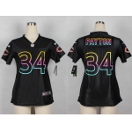 Nike Chicago Bears #34 Walter Payton Pro Line Black Fashion Womens Jersey
