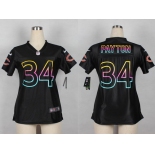 Nike Chicago Bears #34 Walter Payton Pro Line Black Fashion Womens Jersey