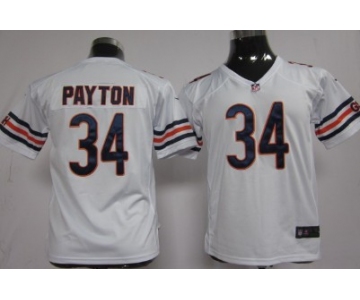 Nike Chicago Bears #34 Walter Payton White Game Kids Jersey