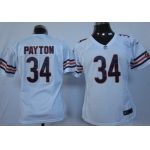 Nike Chicago Bears #34 Walter Payton White Game Womens Jersey