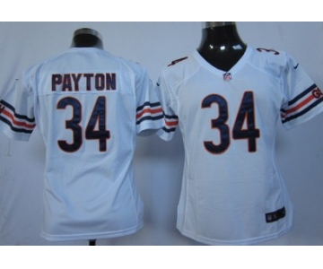 Nike Chicago Bears #34 Walter Payton White Game Womens Jersey