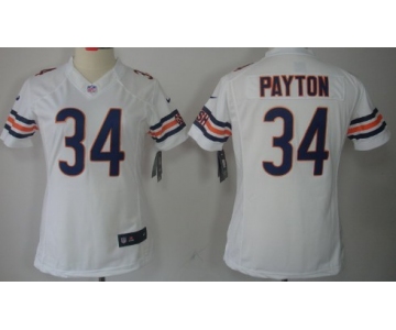 Nike Chicago Bears #34 Walter Payton White Limited Womens Jersey