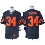 Size 60 4XL-Walter Payton Chicago Bears #34 Blue&Orange Stitched Nike Elite NFL Jerseys