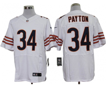 Size 60 4XL-Walter Payton Chicago Bears #34 White Stitched Nike Elite NFL Jerseys