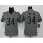 Women's Chicago Bears #34 Walter Payton Retired Gray Gridiron Stitched NFL Nike Limited Jersey