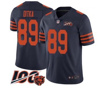 Bears #89 Mike Ditka Navy Blue Alternate Men's Stitched Football 100th Season Vapor Limited Jersey