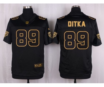 Nike Bears #89 Mike Ditka Black Men's Stitched NFL Elite Pro Line Gold Collection Jersey