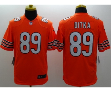Nike Chicago Bears #89 Mike Ditka Orange Limited Jersey
