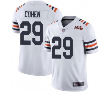 Bears #29 Tarik Cohen White Alternate Men's Stitched Football Vapor Untouchable Limited 100th Season Jersey