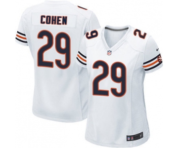 NFL Women's Chicago Bears #29 Tarik Cohen White Game Jersey