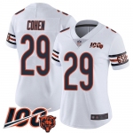 Nike Bears #29 Tarik Cohen White Women's Stitched NFL 100th Season Vapor Limited Jersey