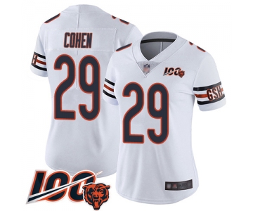 Nike Bears #29 Tarik Cohen White Women's Stitched NFL 100th Season Vapor Limited Jersey