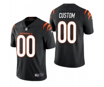 Men's Cincinnati Bengals Customized 2021 Black Vapor Untouchable Limited Stitched Jersey