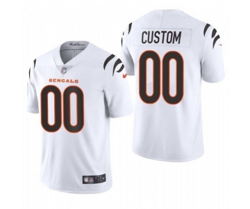 Men's Cincinnati Bengals Customized 2021 White Vapor Untouchable Limited Stitched Jersey