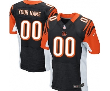 Men's Nike Cincinnati Bengals Customized Black Elite Jersey