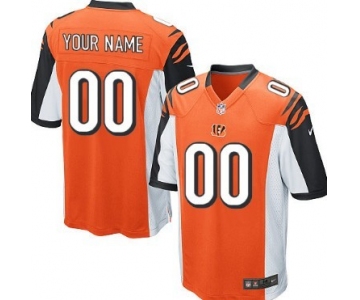 Men's Nike Cincinnati Bengals Customized Orange Game Jersey