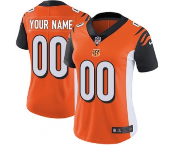 Women's Nike Cincinnati Bengals Orange Customized Vapor Untouchable Player Limited Jersey