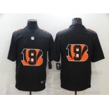 Men's Cincinnati Bengals #9 Joe Burrow Black 2020 Shadow Logo Vapor Untouchable Stitched NFL Nike Limited Jersey