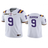 Men's LSU Tigers #9 Joe Burrow White 2020 National Championship Game Jersey