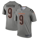 Men's Womens Youth Kids Cincinnati Bengals #9 Joe Burrow Gray Stitched Jersey