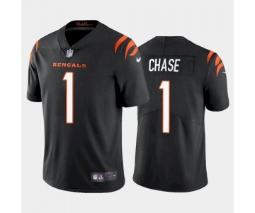 Men's Cincinnati Bengals #1 Ja'Marr Chase Black 2021 Limited Football Jersey