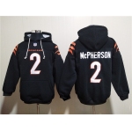 Men's Cincinnati Bengals #2 Evan McPherson Black Pullover Hoodie