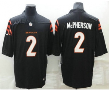 Men's Cincinnati Bengals #2 Evan McPherson NEW Black 2021 Vapor Untouchable Stitched NFL Nike Limited Jersey