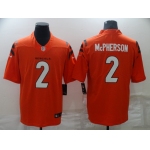Men's Cincinnati Bengals #2 Evan McPherson NEW Orange 2021 Vapor Untouchable Stitched NFL Nike Limited Jersey