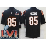 Men's Cincinnati Bengals #85 Tee Higgins Limited Black 2022 Super Bowl LVI Bound Vapor Jersey