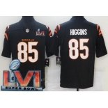 Men's Cincinnati Bengals #85 Tee Higgins Limited Black 2022 Super Bowl LVI Bound Vapor Jersey