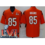 Men's Cincinnati Bengals #85 Tee Higgins Limited Orange 2022 Super Bowl LVI Bound Vapor Jersey
