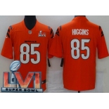 Men's Cincinnati Bengals #85 Tee Higgins Limited Orange 2022 Super Bowl LVI Bound Vapor Jersey